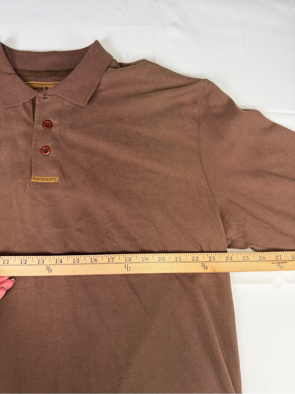 North River Outfitters XL Long Sleeve Quality  Polo Shirt - Brown - Picture 13 of 15